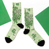 Novelty men's socks that say 'I fucking love it out here'