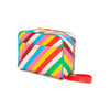 Alternate view of unique, rainbow striped toiletry bag