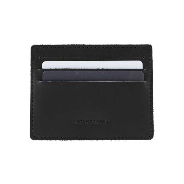 Distinctive leather cardholder in black