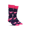 Fun flamingo novelty socks for men by Socksmith