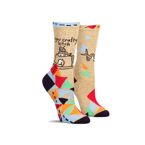 Funny “crafty bitch” socks for women by Blue Q