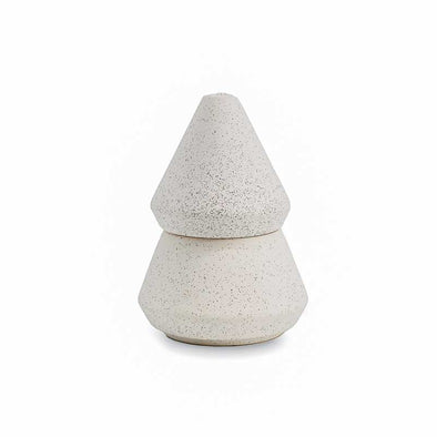 Stackable white ceramic Christmas tree, size small