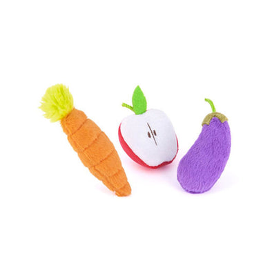Fun interactive cat toys shaped like fruits and vegetables