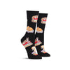 fun cat animal socks by Socksmith in black