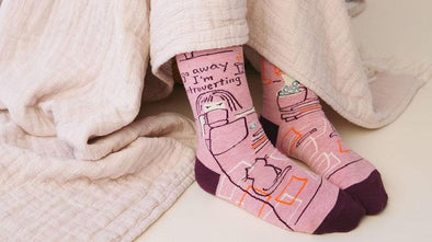 introvert socks on feet