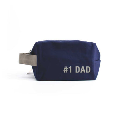 Men’s travel toiletries kit that says “#1 Dad” on the side