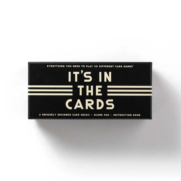 Cool card game set with two decks of playing cards in a box