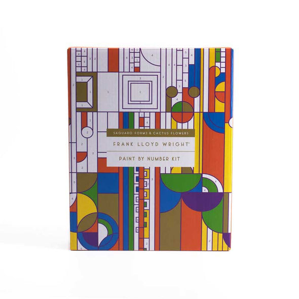 Fun paint by numbers kit to make a Frank Lloyd Wright design