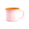 Ultimate outdoor mug in pink and mustard yellow