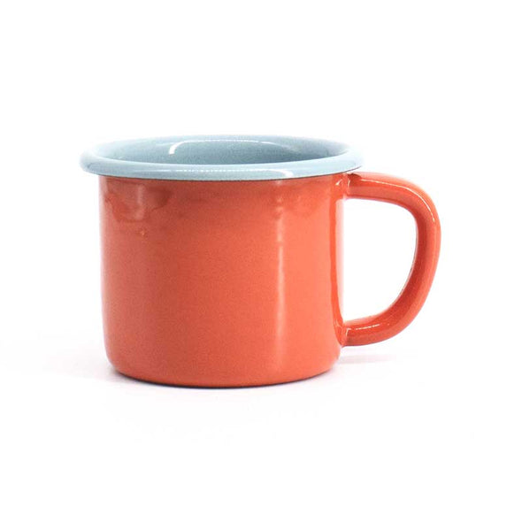Ultimate outdoor mug in tomato red and smoke blue
