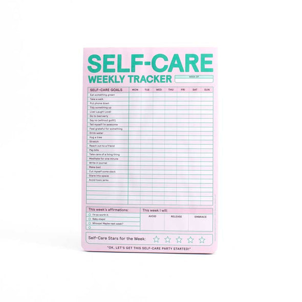 Pad of 60 sheets with self care goals