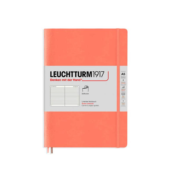 High-quality blank notebook in special edition color coral