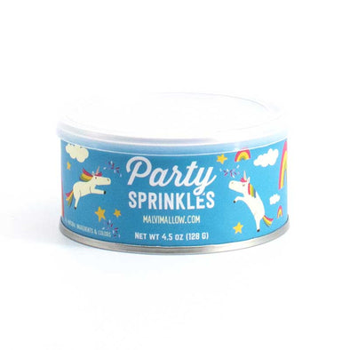 Fun baking sprinkles for cookies or cupcakes, in a cute tin