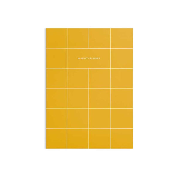 High-quality 18-month planner in yellow