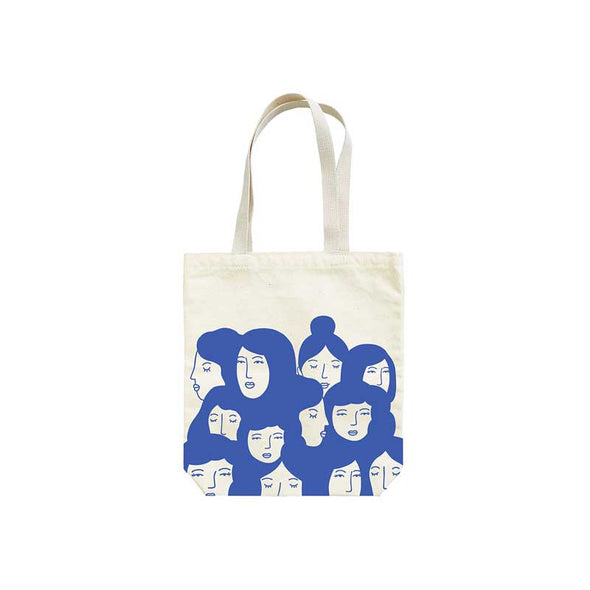 Cool canvas tote bag with images of different women on the side