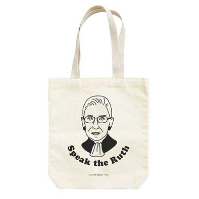 Cool canvas tote bag with an image of Ruth Bader Ginsburg