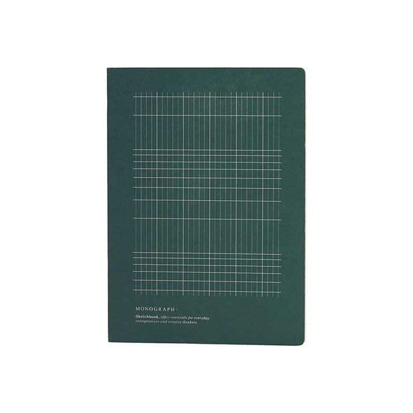 High quality notebook with a dark green, patterned cover