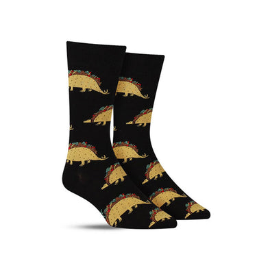 Tacosaurus funny novelty food socks for men