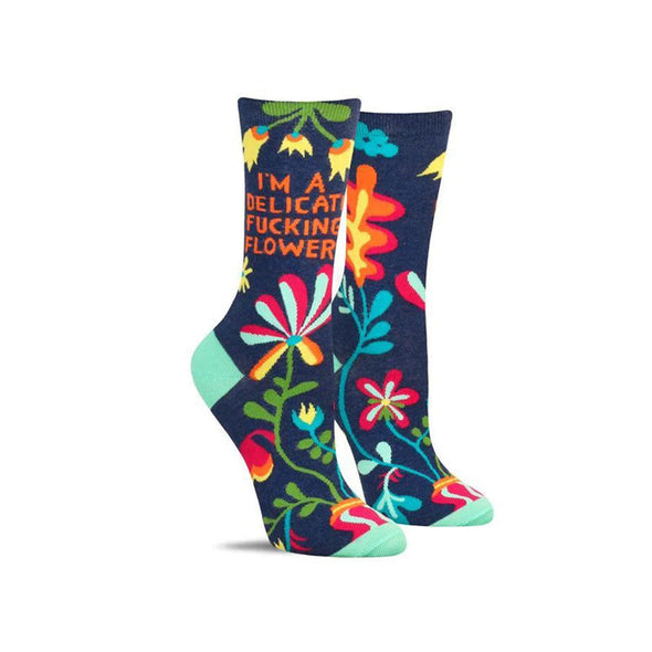 Crazy Novelty Delicate Fucking Flower Socks for Women