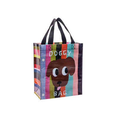 A cute dog lunch tote that says, "Doggy bag"
