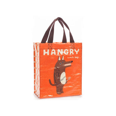 A funny lunch bag from Blue Q that says, "Hangry"