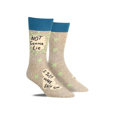funny I just make shit up novelty socks by blue q