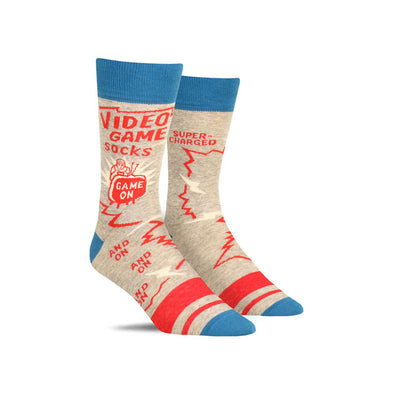 Funny video game novelty socks for men by blue q