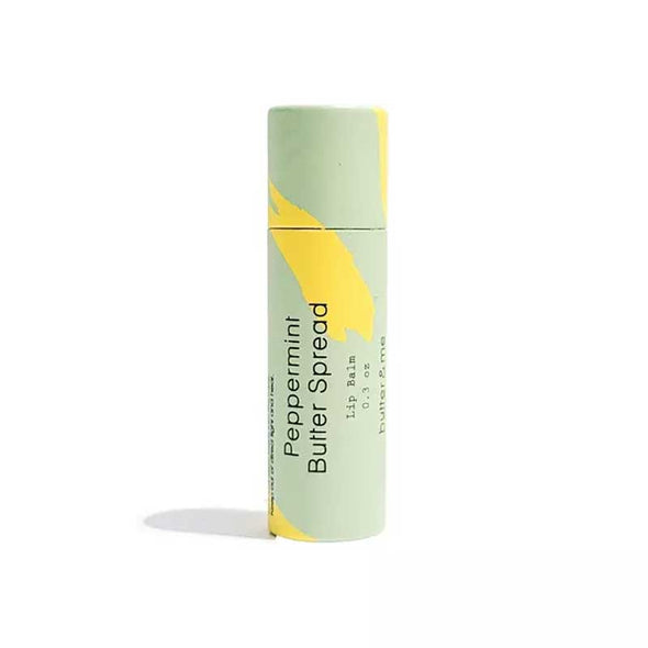 Mint flavored lip balm with recyclable and biodegradable packaging