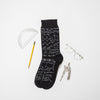cool men's socks covered in mathematical equations 