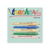 Funny set of five pens with phrases about teachers