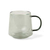 Unique double-walled glass mug in gray