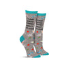 Funny women’s cocktail socks that say, “I have mixed drinks about feelings”