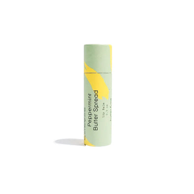 Peppermint flavored lip balm with recyclable and biodegradable packaging