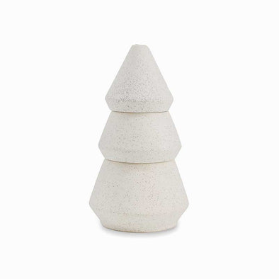 Stackable white ceramic Christmas tree, size large