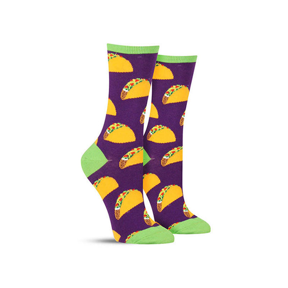 cool taco socks for women by Socksmith