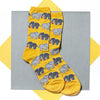 Cute elephant socks in yellow