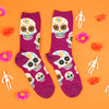 cute women's socks with large sugar skulls