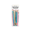 A set of 8 Standard No. 2 pencils with witty slogans about first world problems