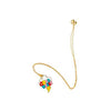 A cute and colorful necklace that says, "Good vibes"